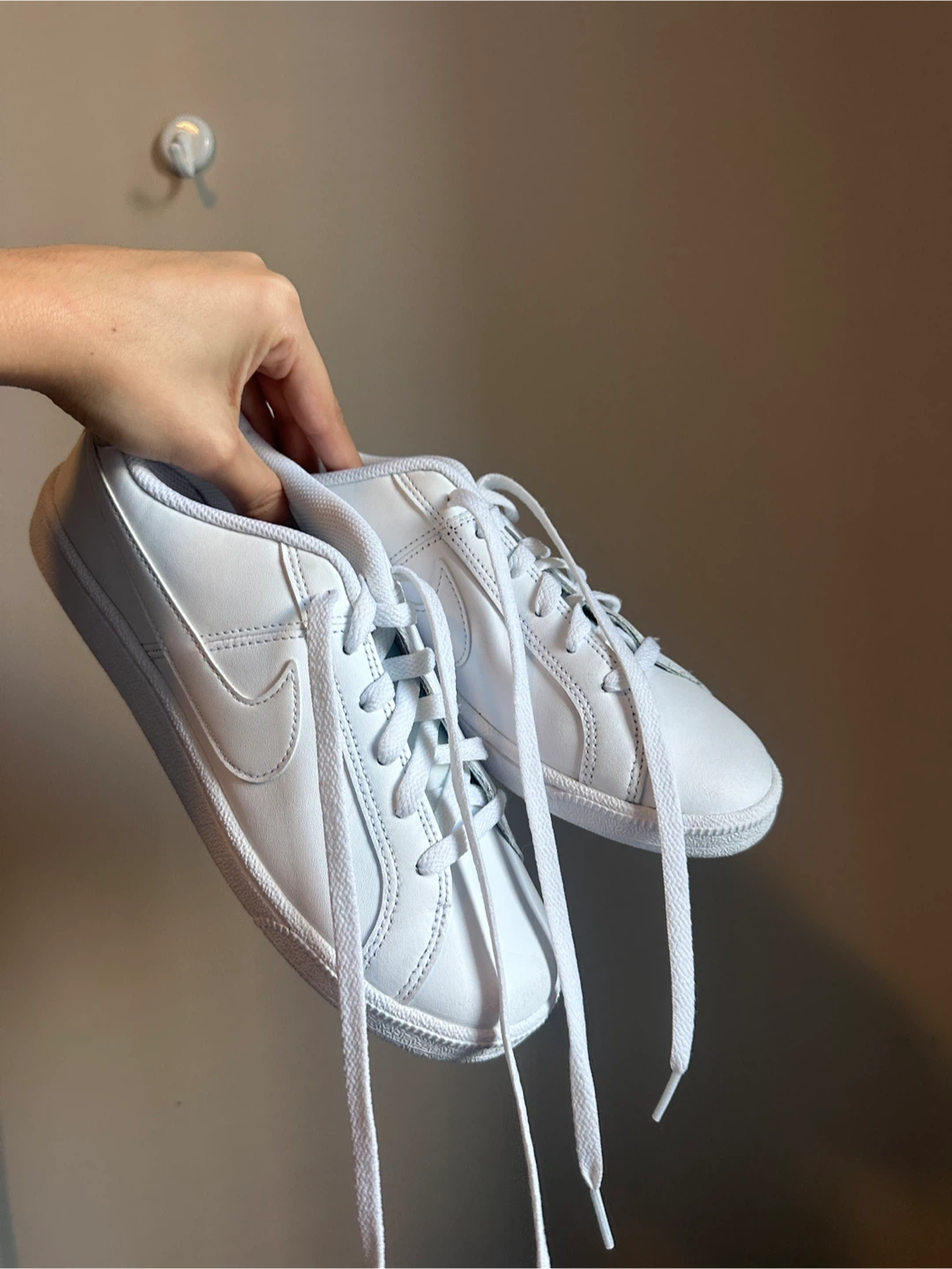 Nike White Leather Court Vision Sneakers - photo 2