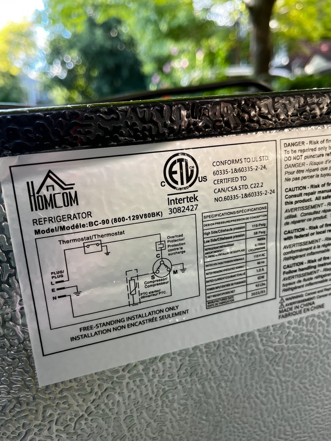 HomCom BC-90 Mini Fridge - photo 3