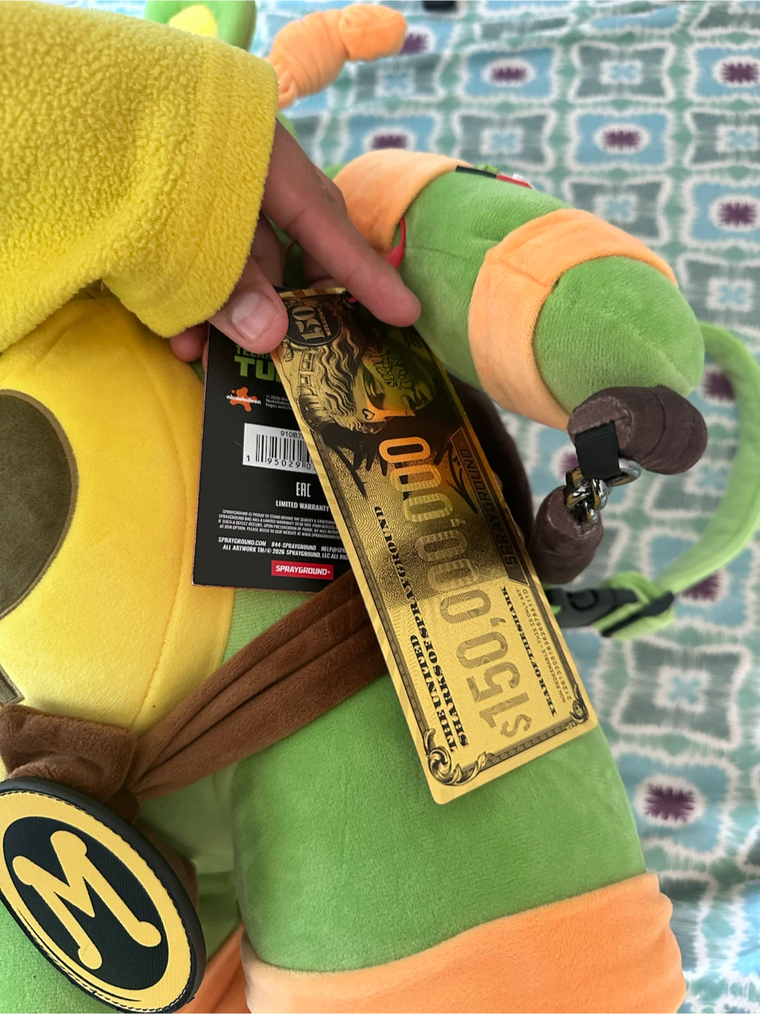 Sprayground "Money Bear" Backpack - Ninja Turtle Inspired - photo 5