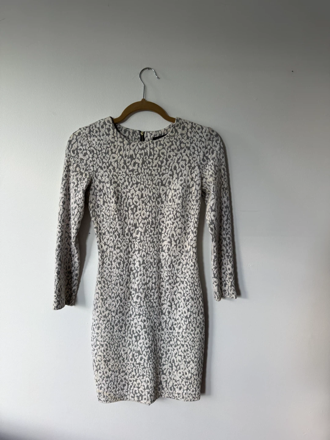 Patterned Long Sleeve Dress