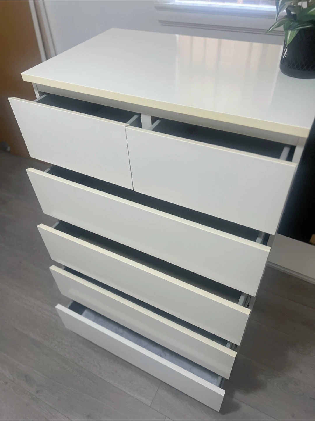 Delivery Available, White 6-Drawer Dresser - IKEA MALM - photo 3