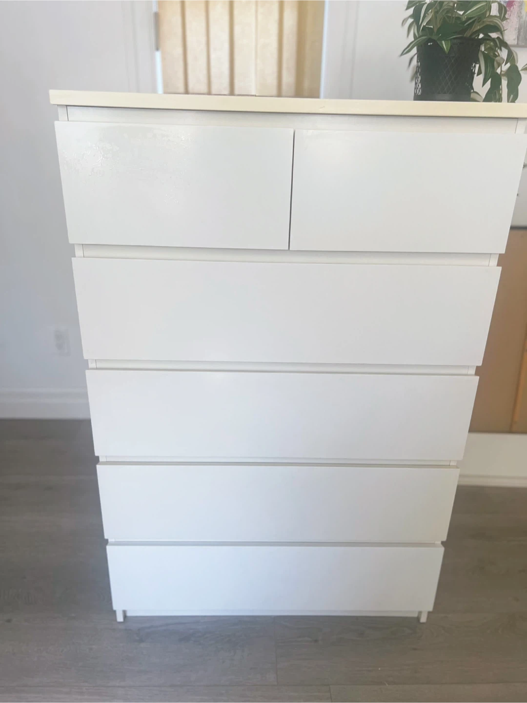 Delivery Available, White 6-Drawer Dresser - IKEA MALM - photo 2