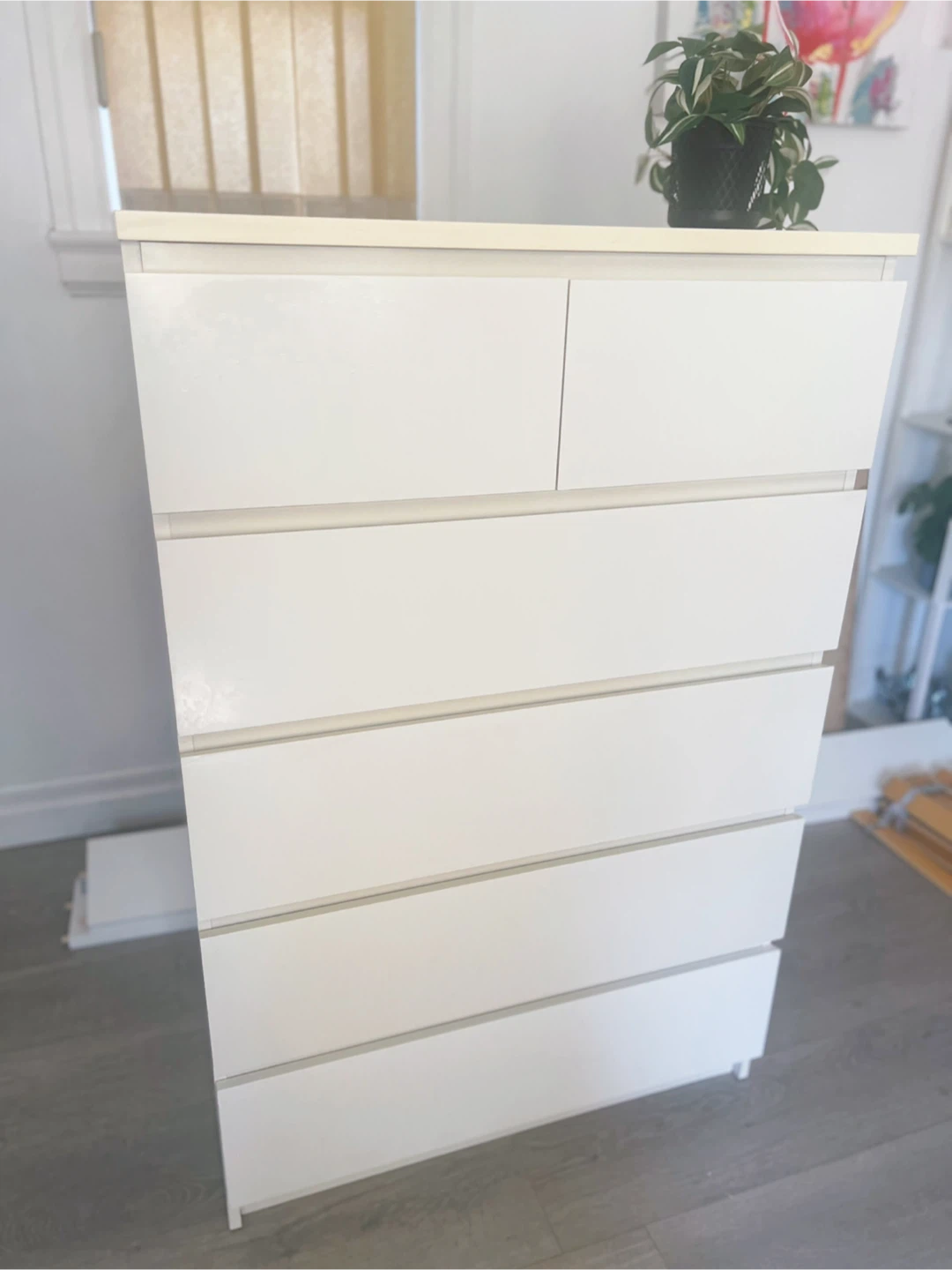 Delivery Available, White 6-Drawer Dresser - IKEA MALM