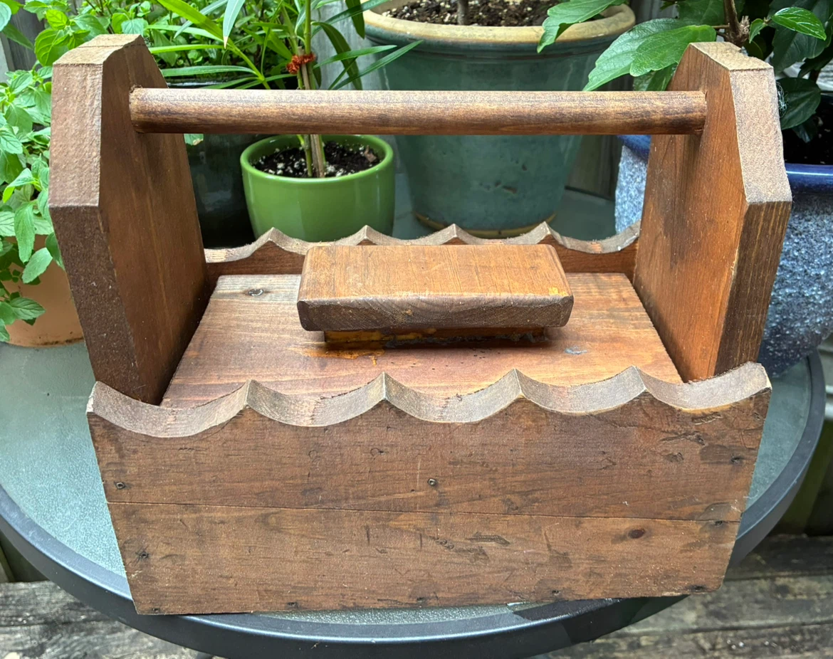 Small display box wood Vintage Handmade Rustic