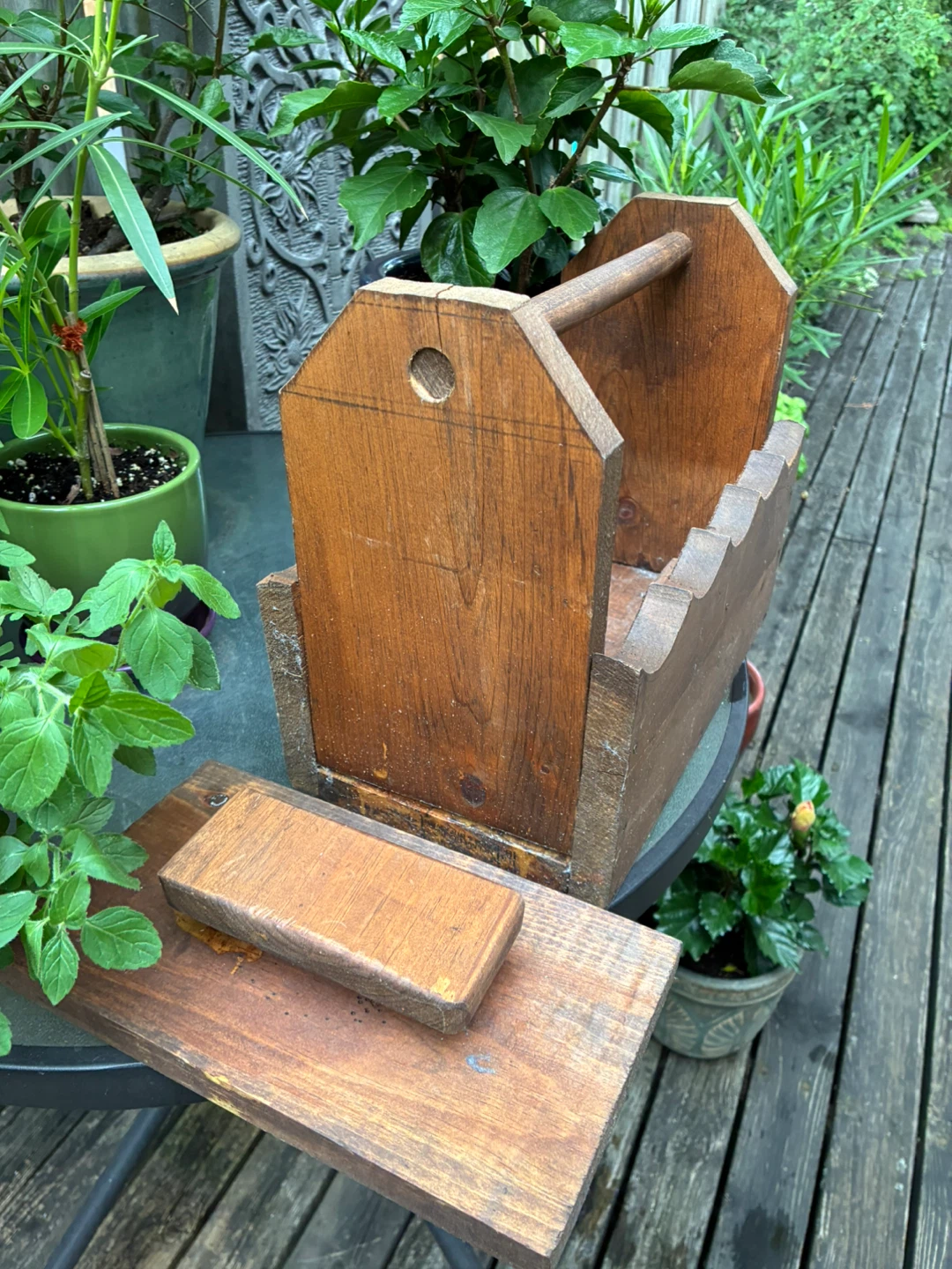 Small display box wood Vintage Handmade Rustic - photo 2