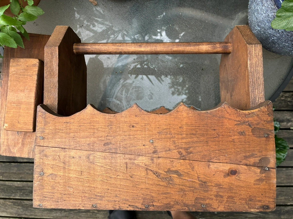 Small display box wood Vintage Handmade Rustic - photo 4