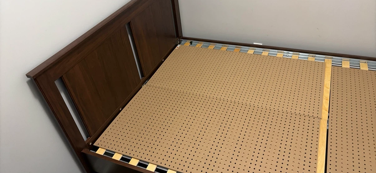 IKEA SONGESAND Dark wood double bed frame with headboard - photo 3