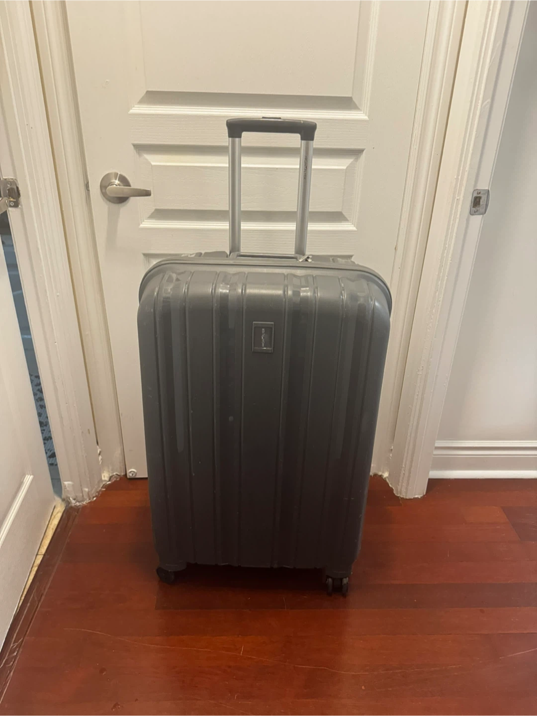 Large Grey Hardside Spinner Luggage ( High Flyer))