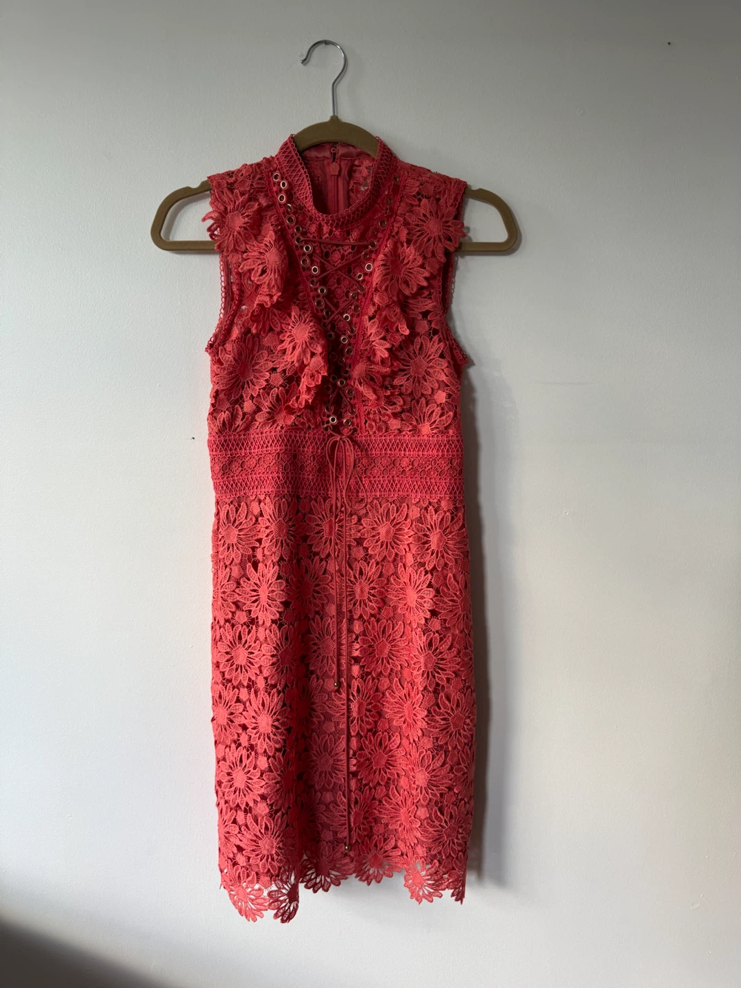 EVER NEW Coral Lace Dress