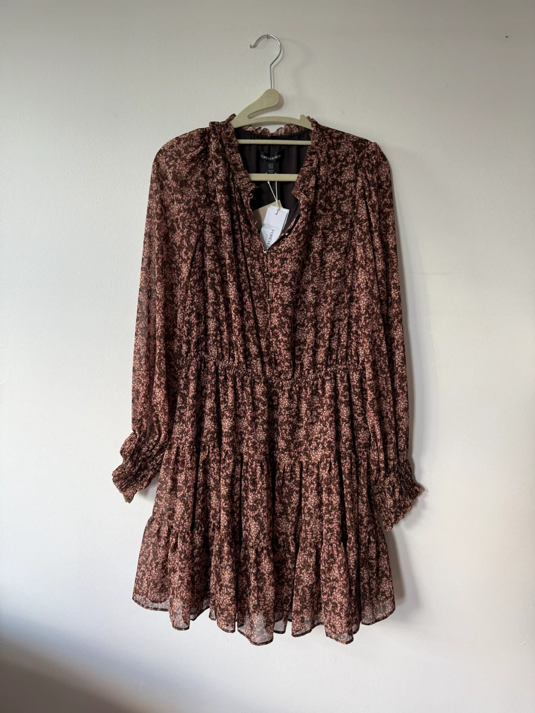 Forever New Floral Print Ruffle Dress