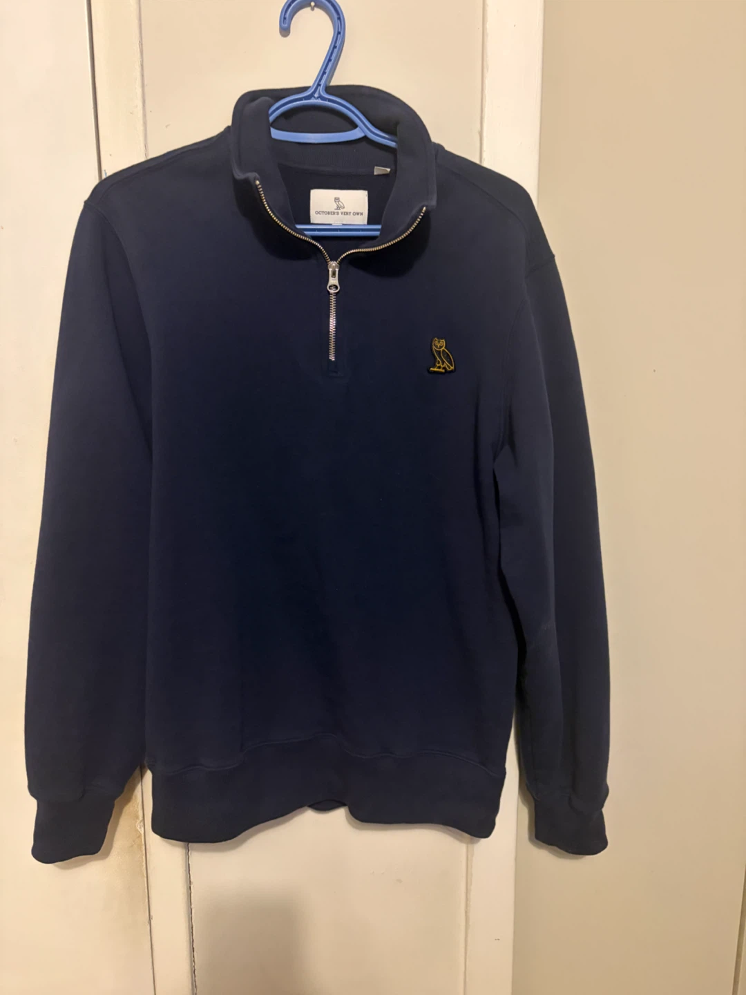 OVO Owl Quarter Zip Sweatshirt size small