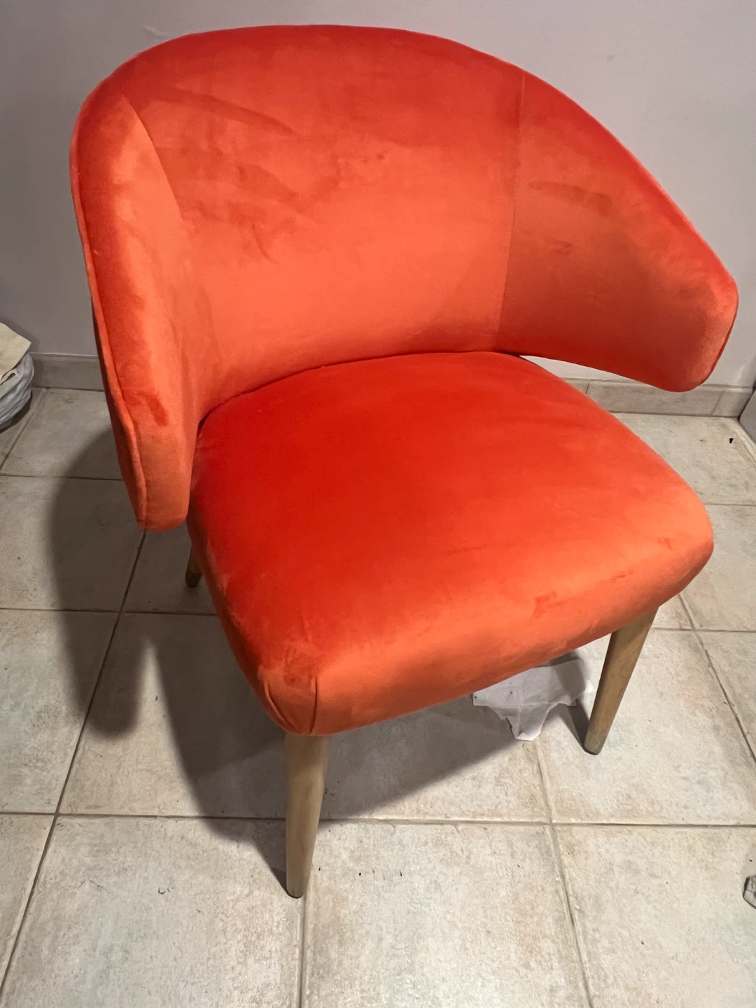 Orange accent chair