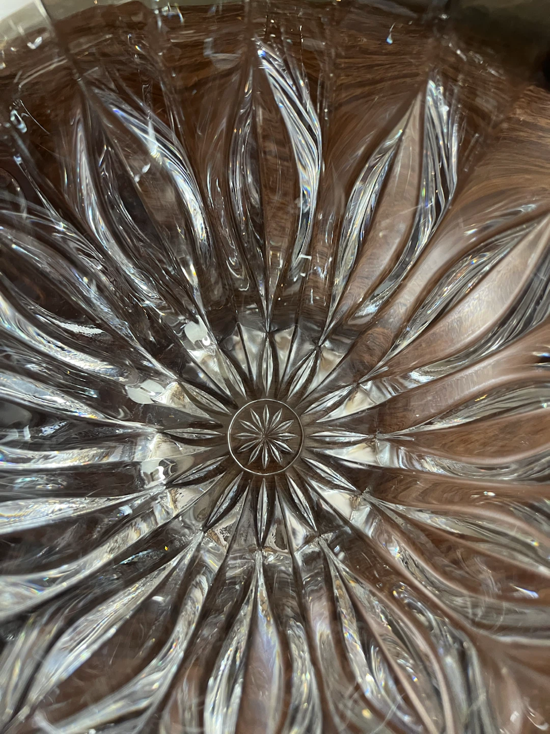 Vintage Mikasa "Blossom" 10" Crystal Centerpiece Bowl - photo 3