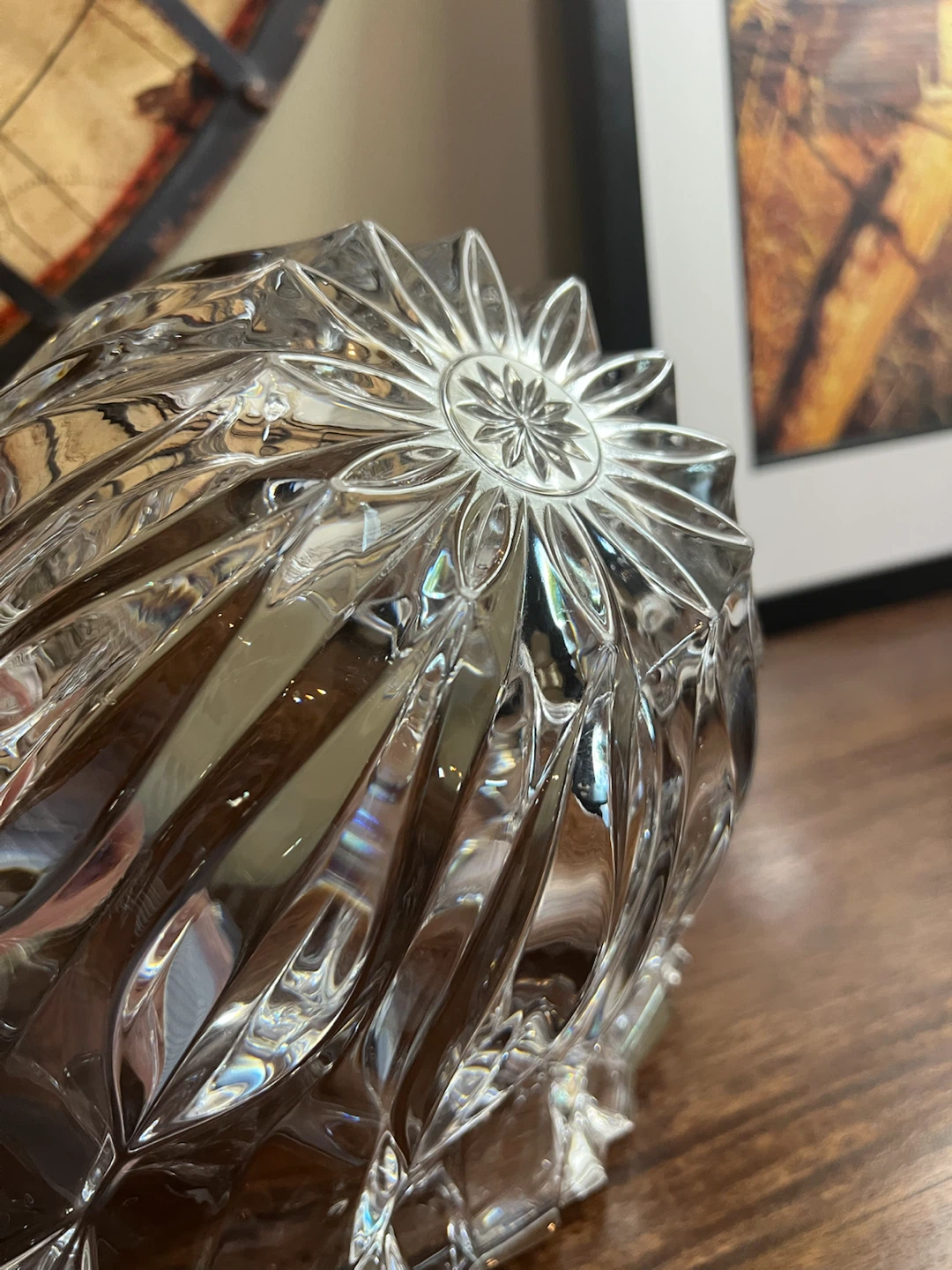 Vintage Mikasa "Blossom" 10" Crystal Centerpiece Bowl - photo 4