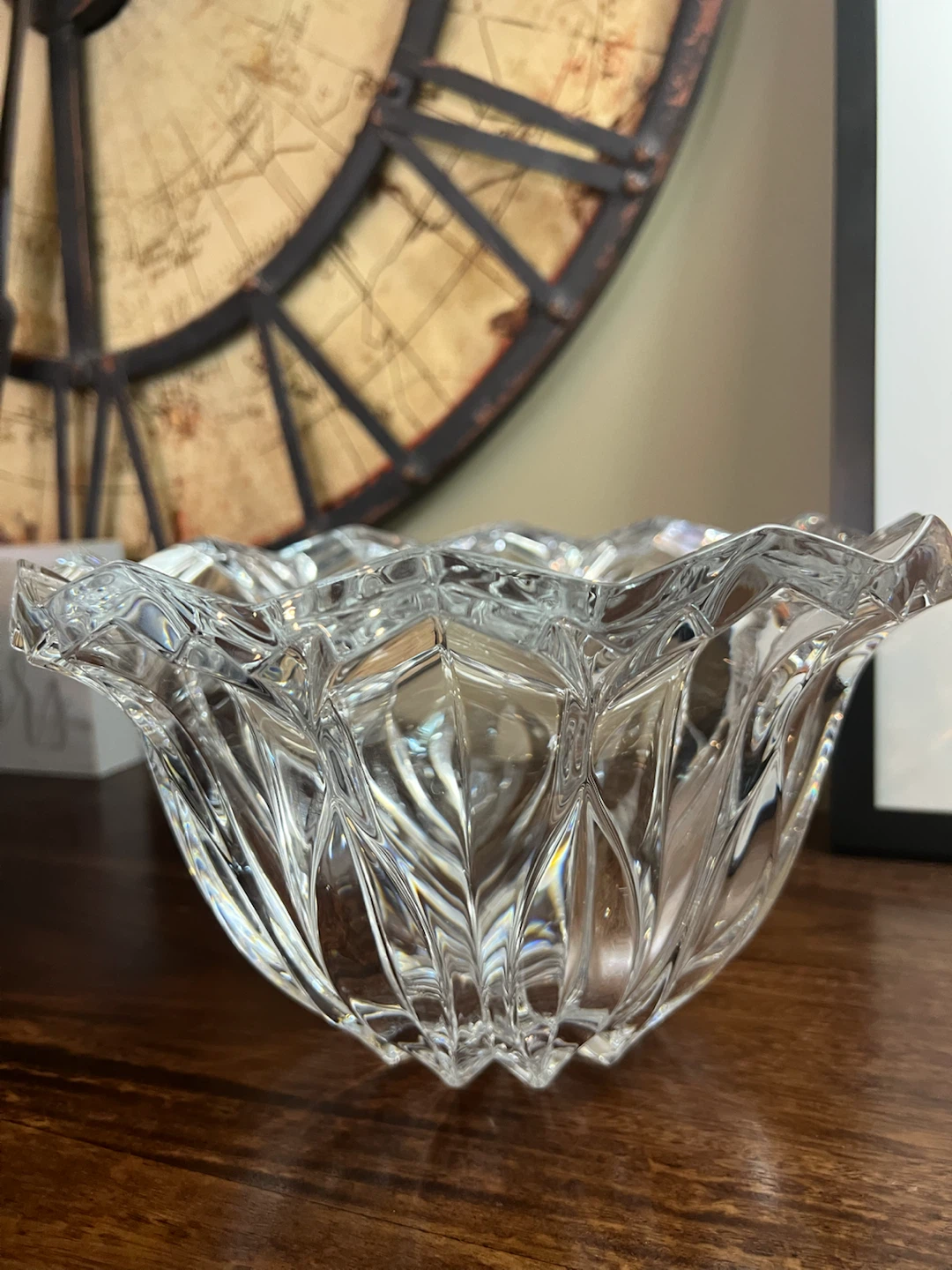 Vintage Mikasa "Blossom" 10" Crystal Centerpiece Bowl - photo 5