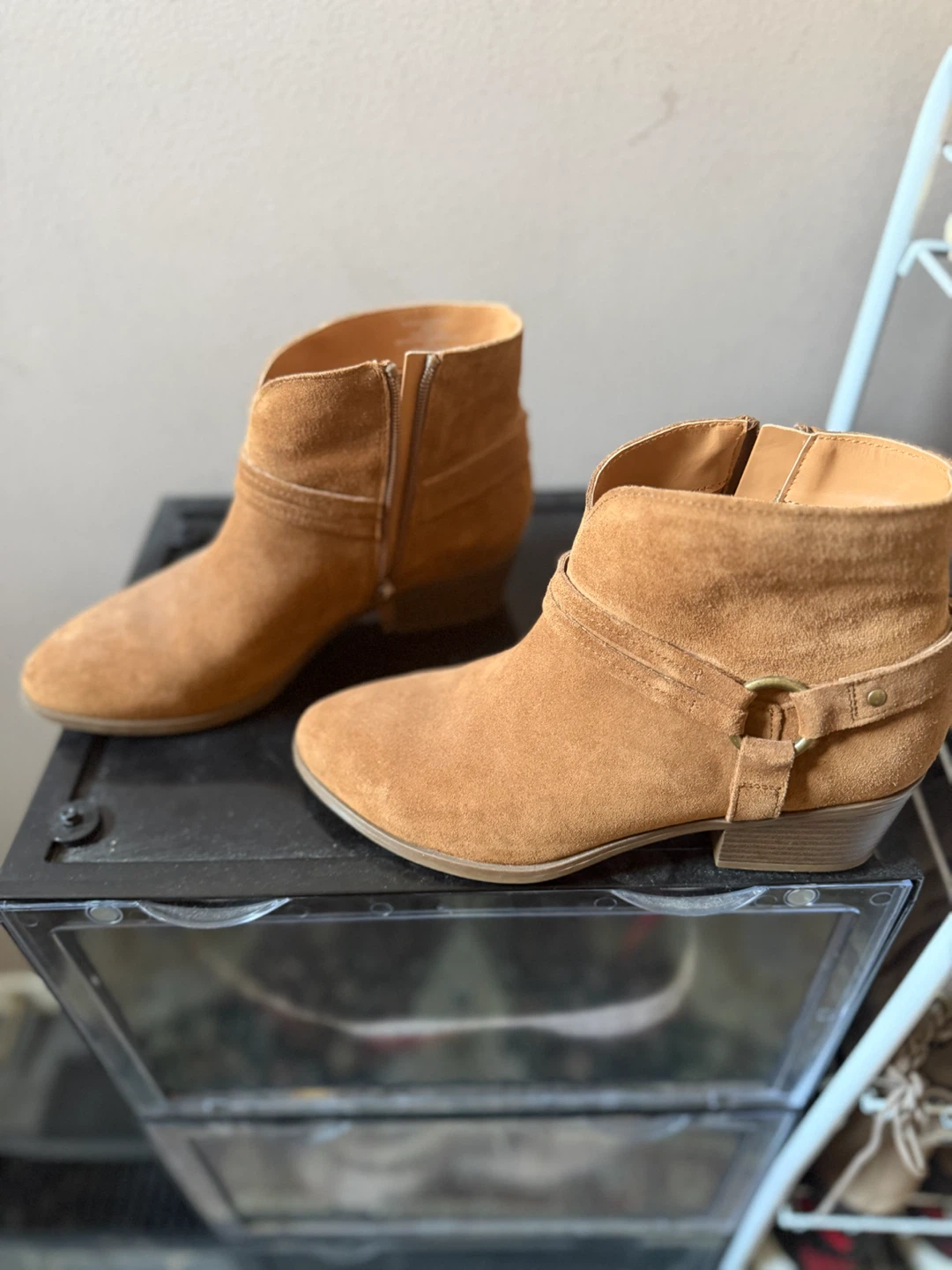 Brown Suede Ankle Boots