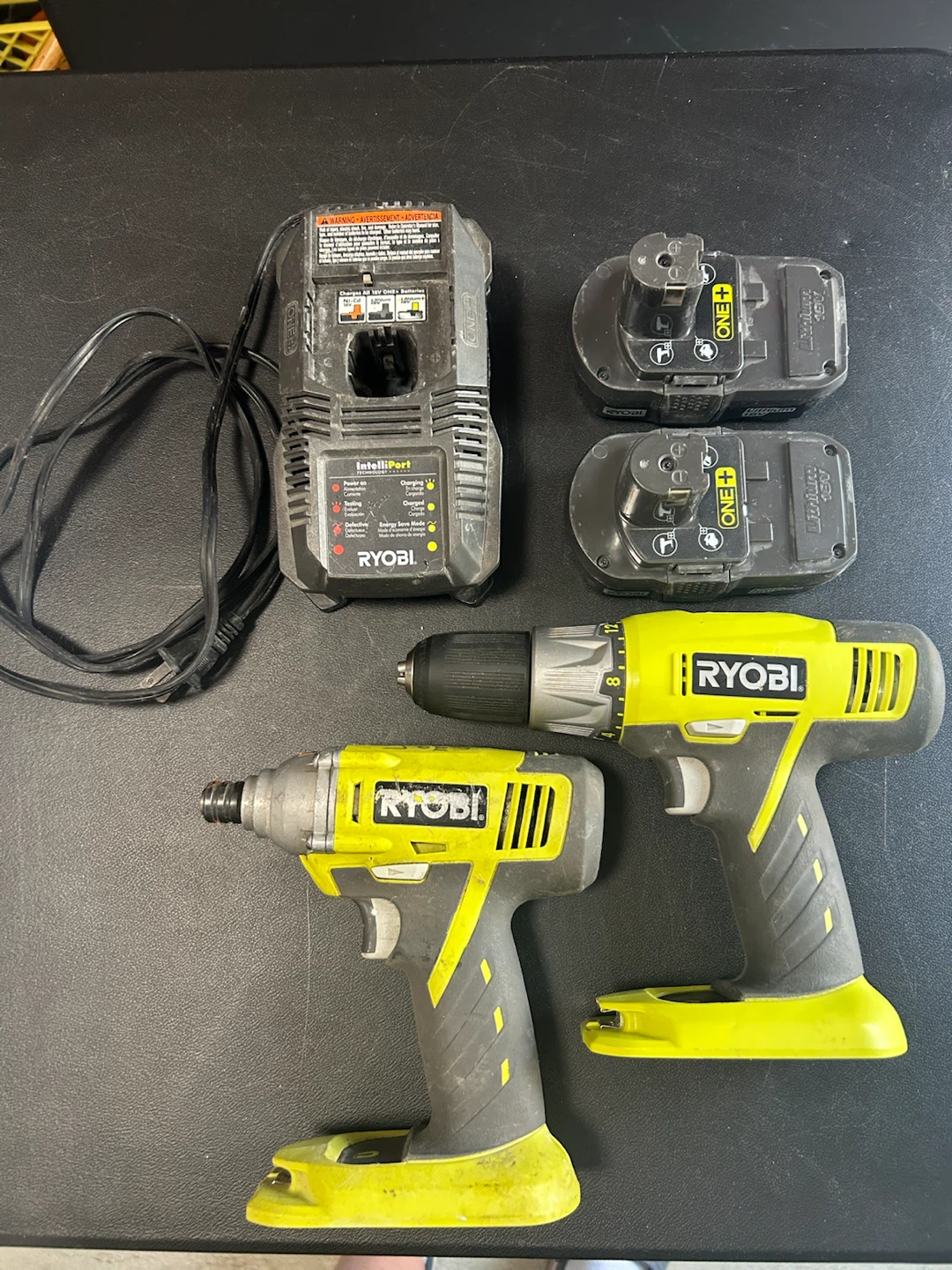 Ryobi 18V Drill and Impact Driver  with 2 Batteries and Charger