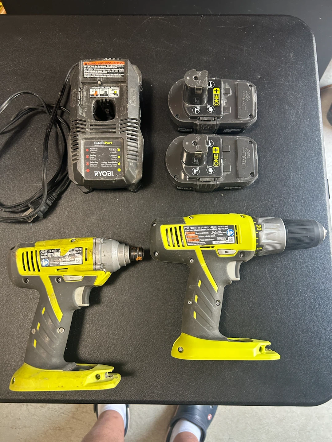 Ryobi 18V Drill and Impact Driver  with 2 Batteries and Charger - photo 2
