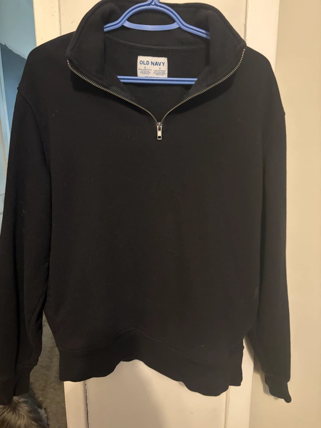 Old Navy Black 1/4 Zip Pullover Sweatshirt