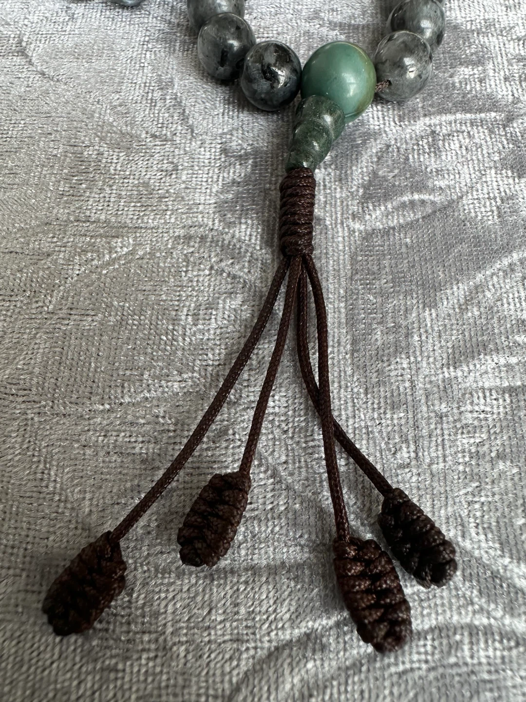 * Genuine Natural Labradorite Gemstone Mala Beads Necklace 108 - photo 4
