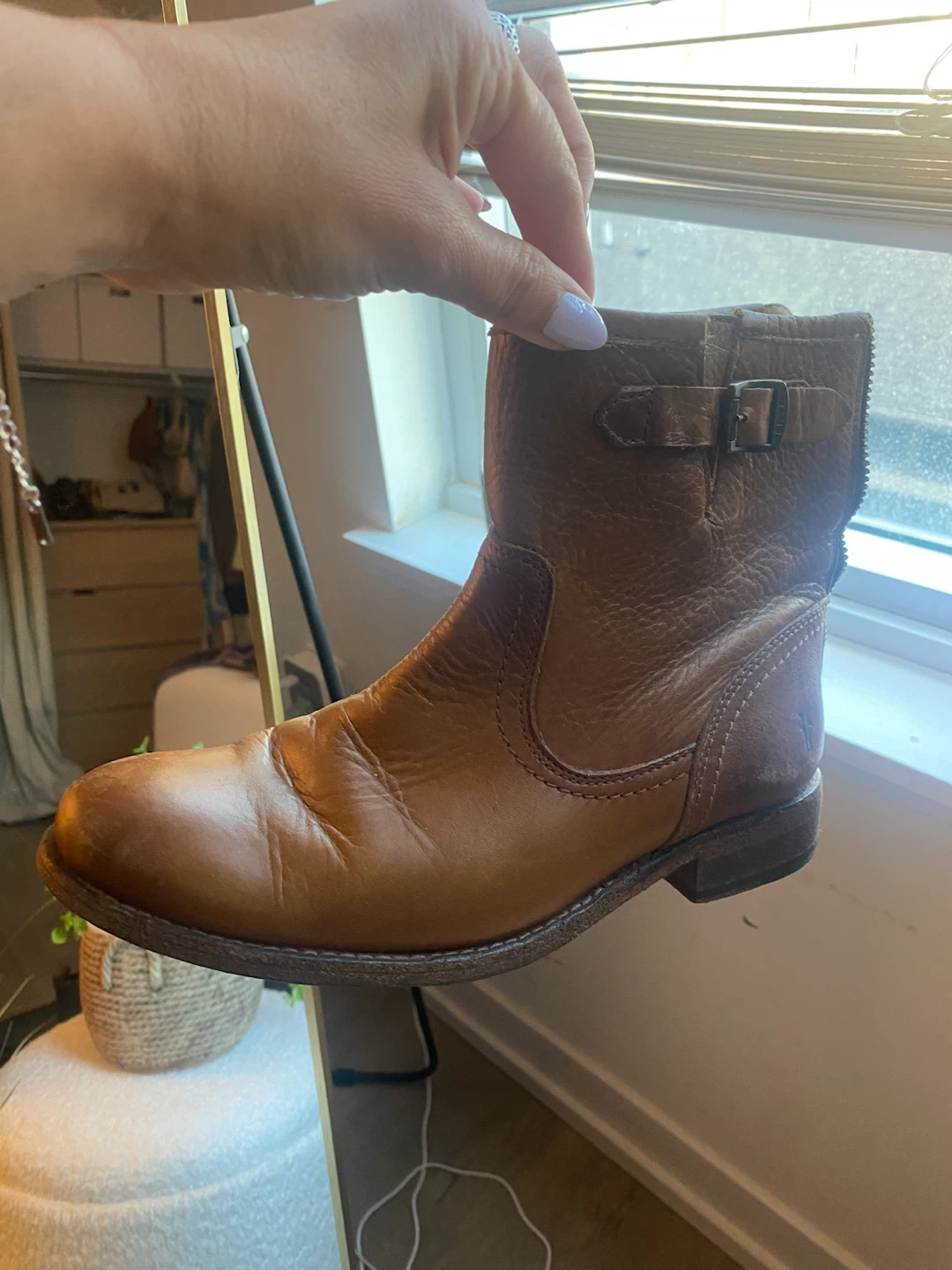 FRYE Brown Leather Engineer Boots