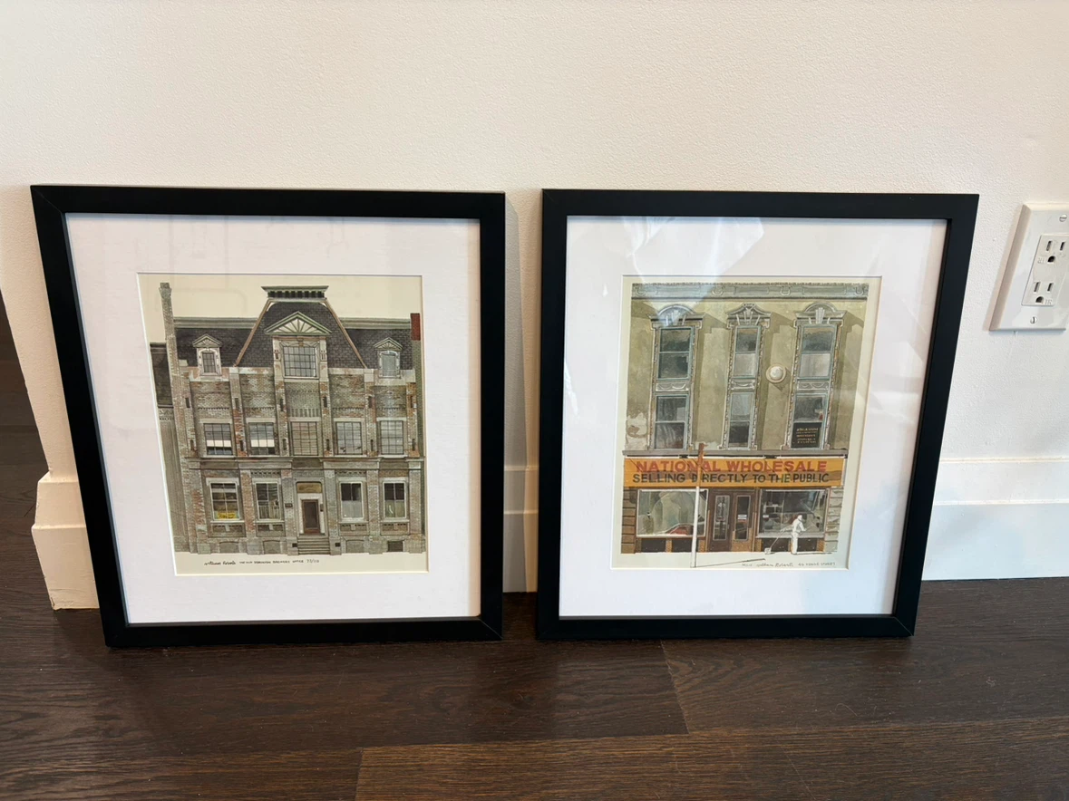 Set of 2 William Roberts old Toronto building print art