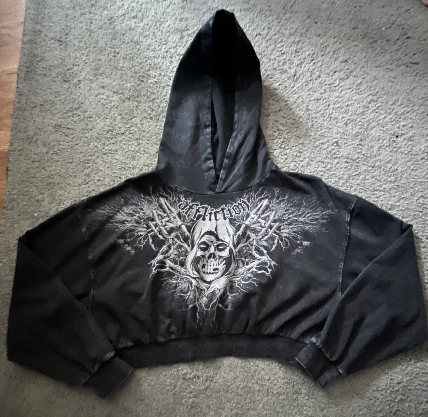 Misfits Affliction Cropped Hoodie