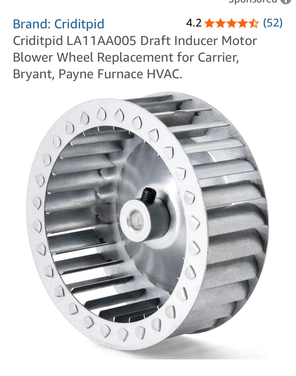 Criditpid Furnace HVAC Blower Wheel