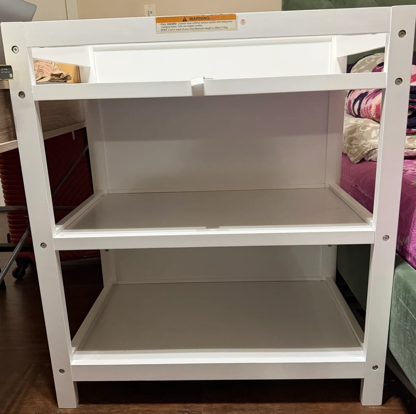 White Crib attached changing table & Mattress - photo 2