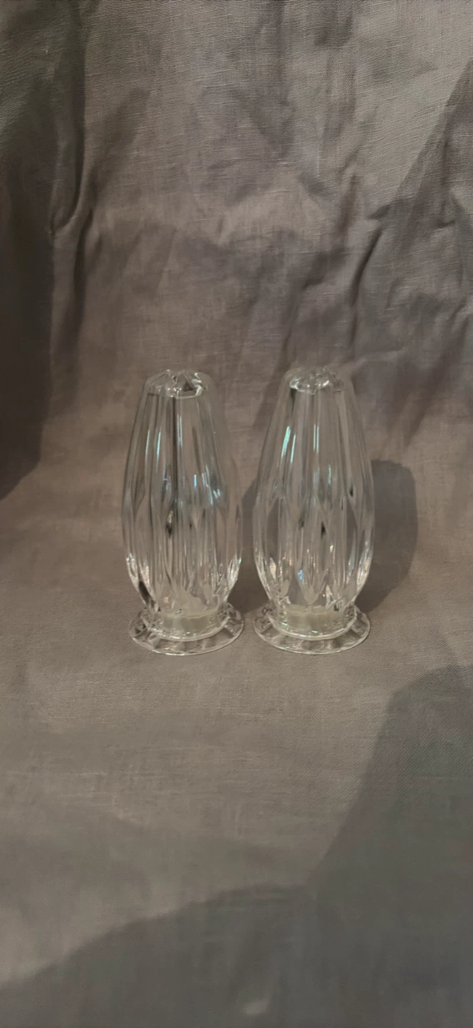 Mikasa crystal Park Lane Salt and Pepper Shakers