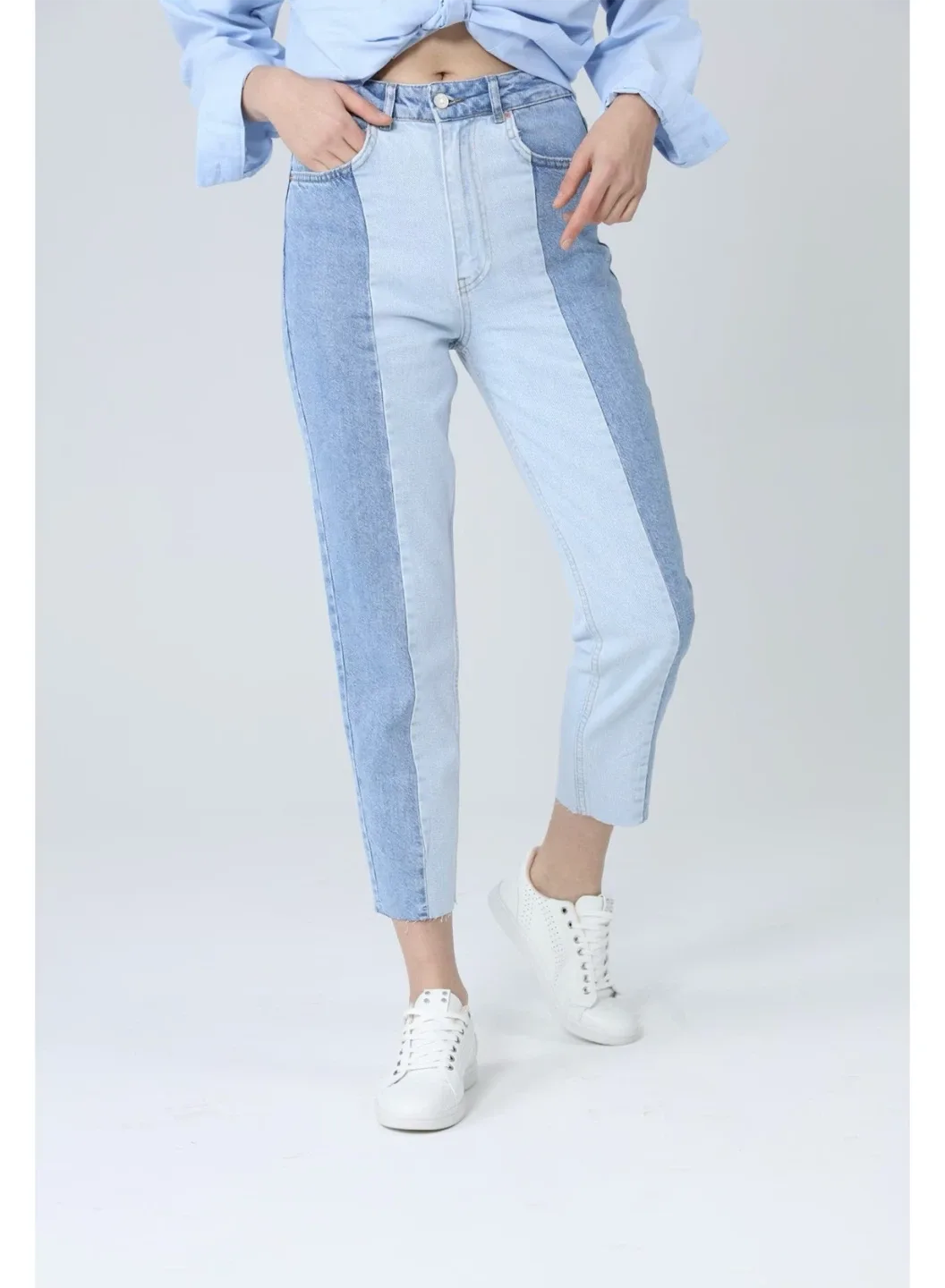 Colour Block Denim Jeans ( 38 ) - photo 2