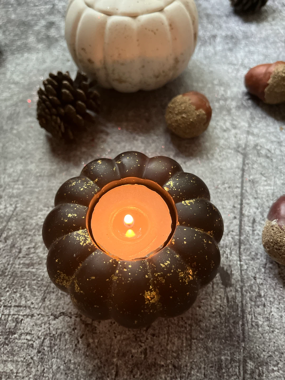 Pumpkin Tealight Holder & Decorative Pumpkins - photo 4