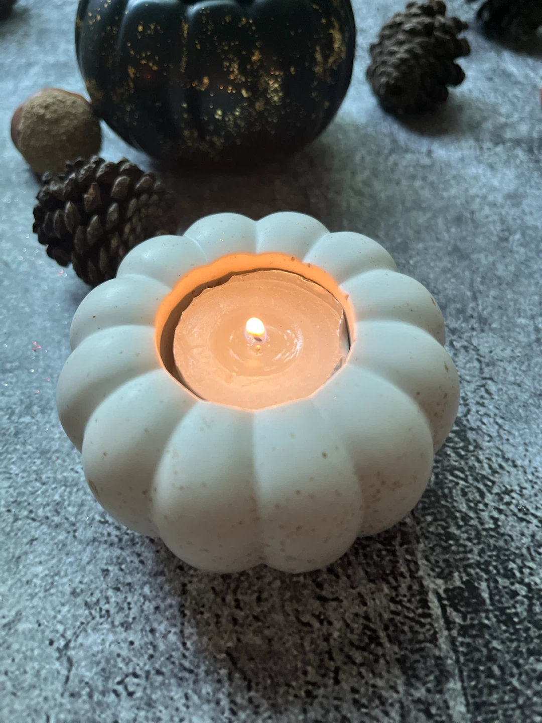 Pumpkin Tealight Holder & Decorative Pumpkins - photo 5