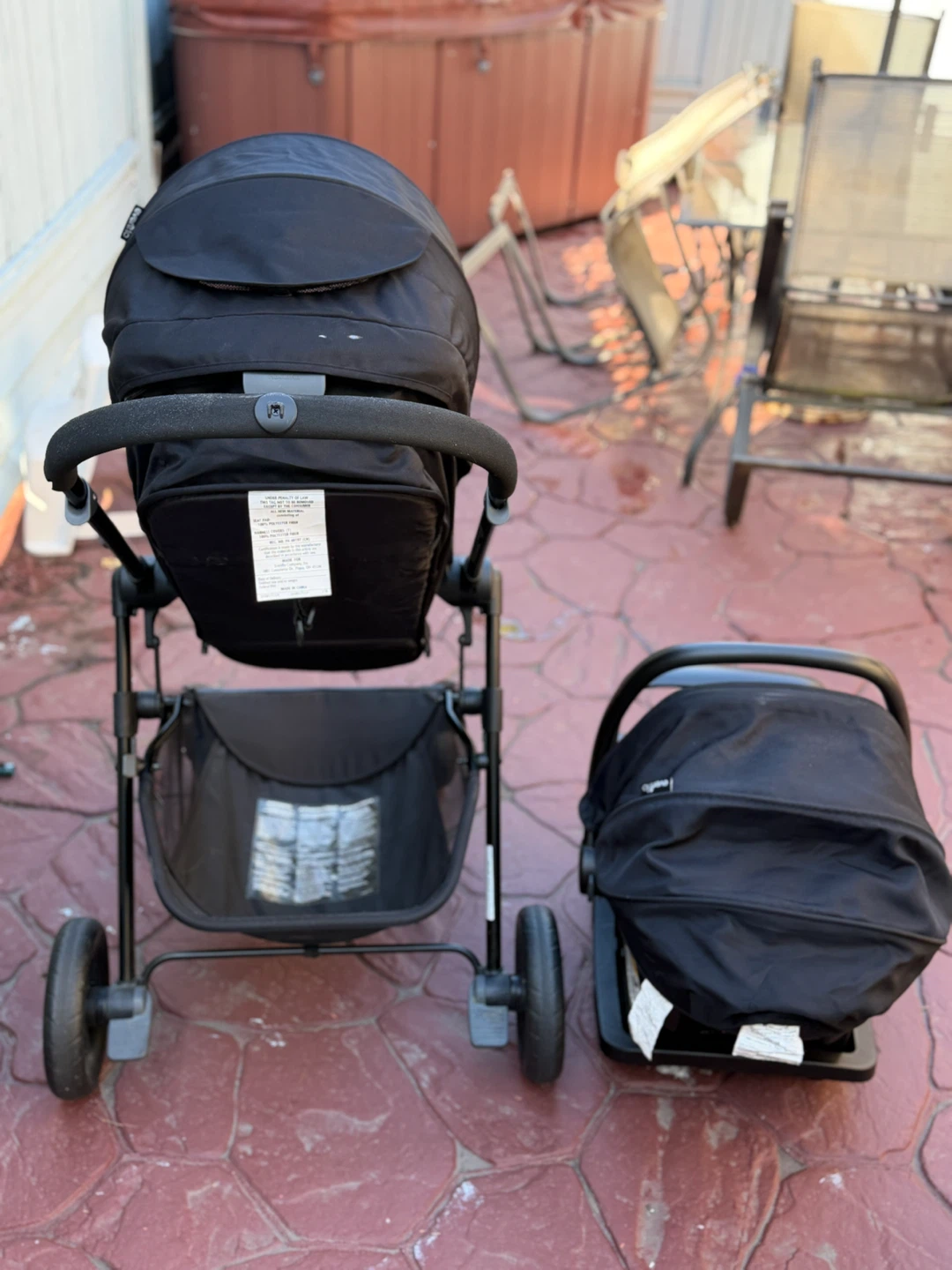 EVENFLO STROLLER AND INFANT REAR CAR SEAT WITH THE BASE - photo 5
