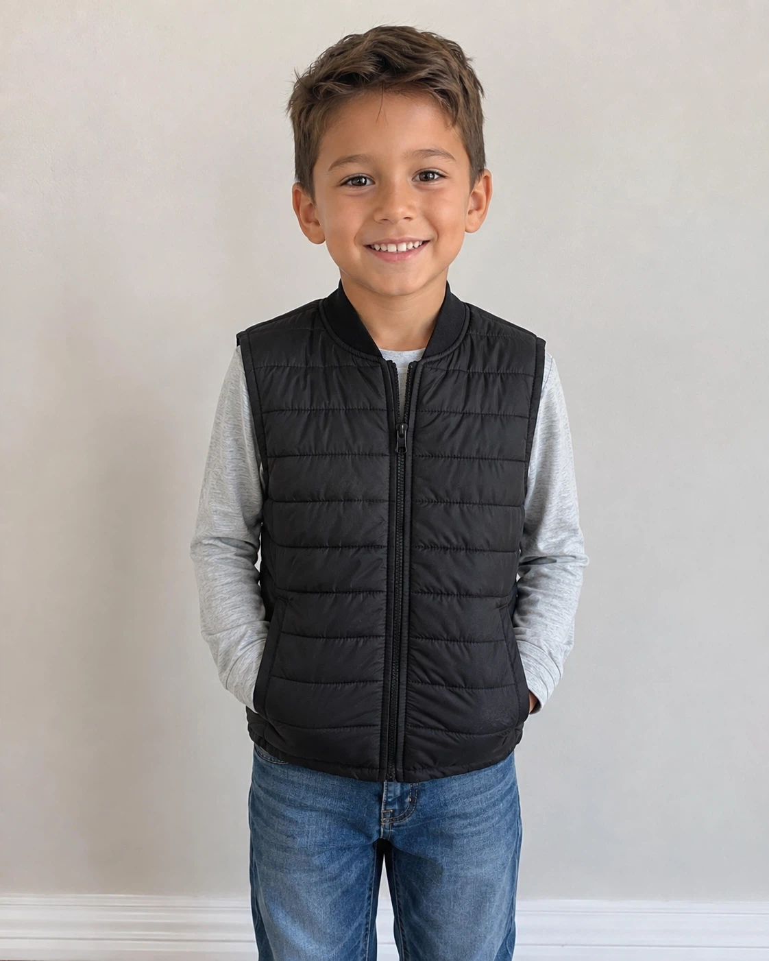 Birch & Stone Black Puffer Vest - 7 years