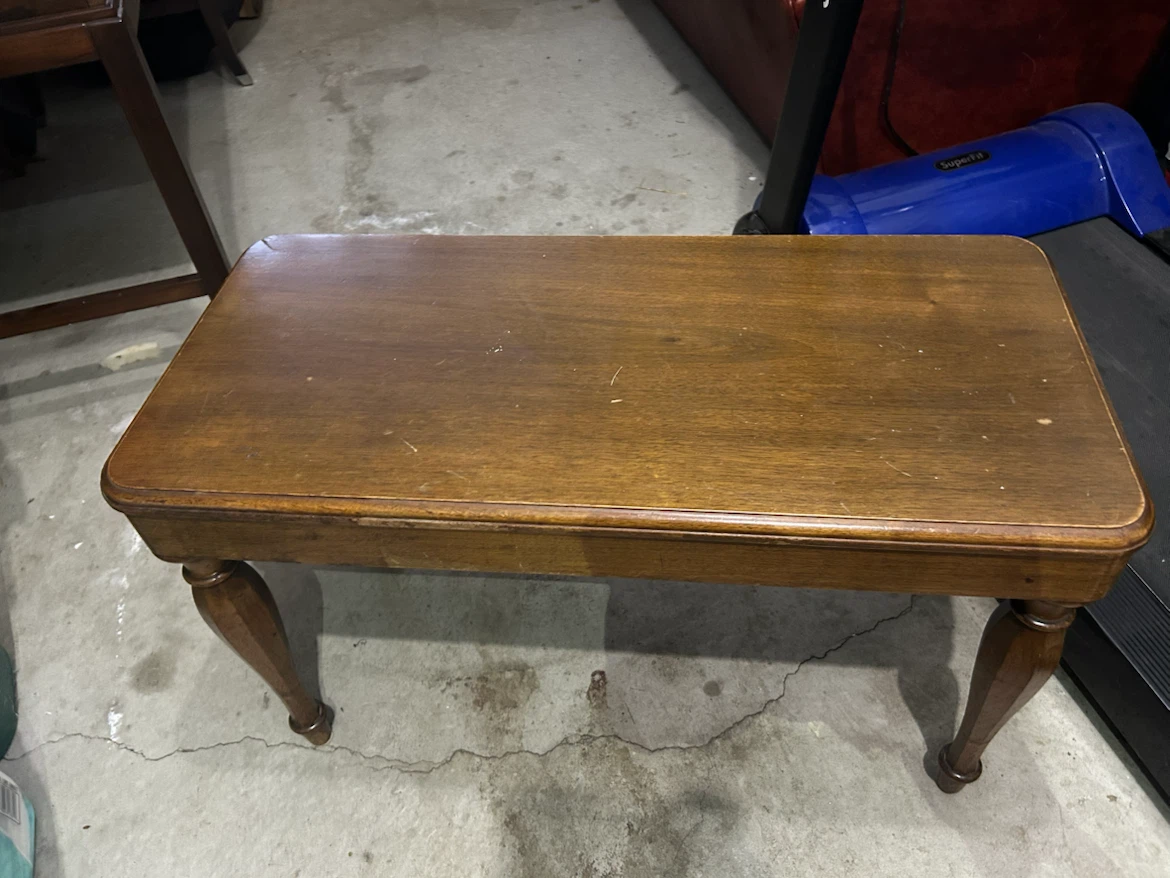 Vintage Wooden Storage Bench - photo 2