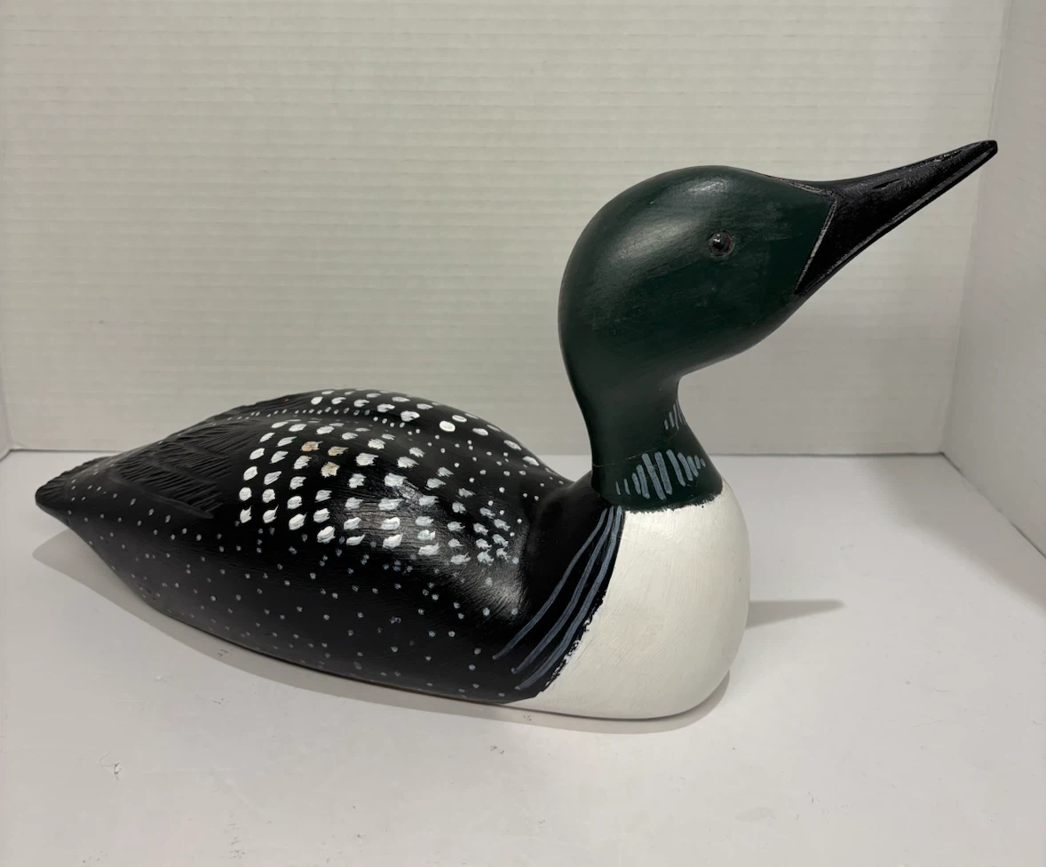 Carved Wooden Loon Figurine 2004 - photo 2
