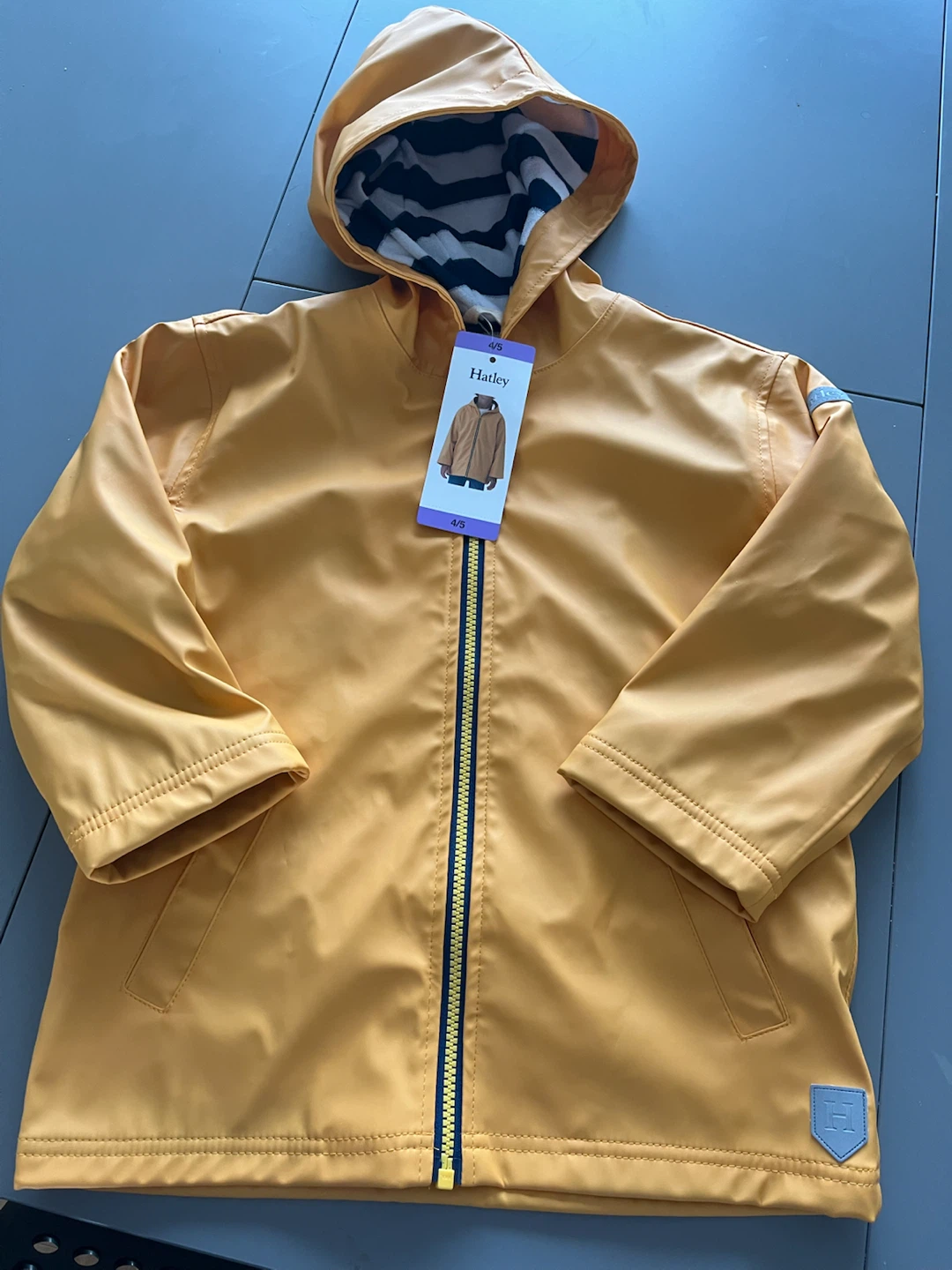 New Hatley Yellow Rain Jacket - Size 4/5