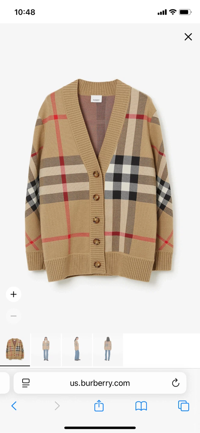 Burberry Check Cardigan