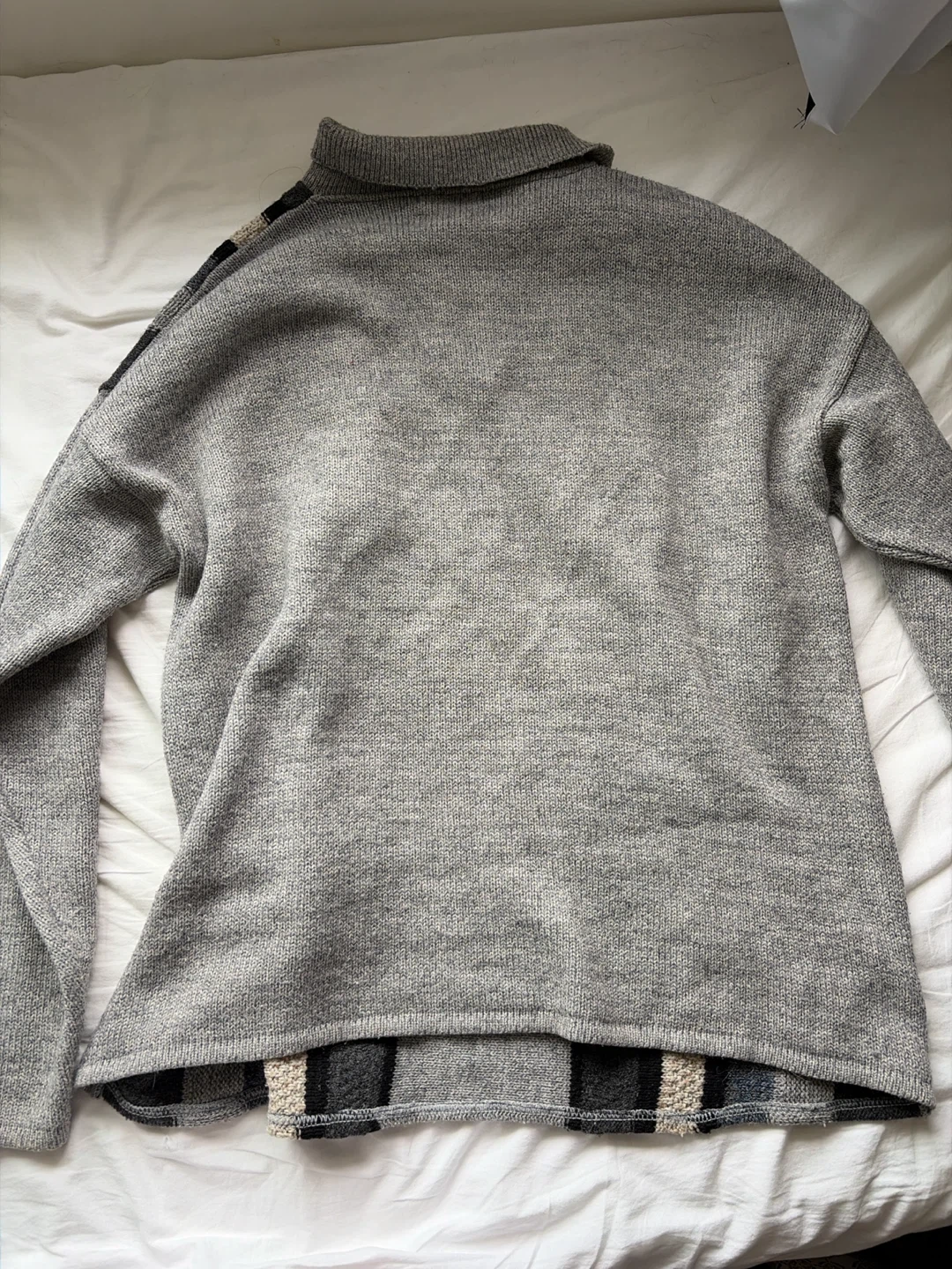 Vintage ONUS Knitwear Men's Striped Collared Sweater - photo 3
