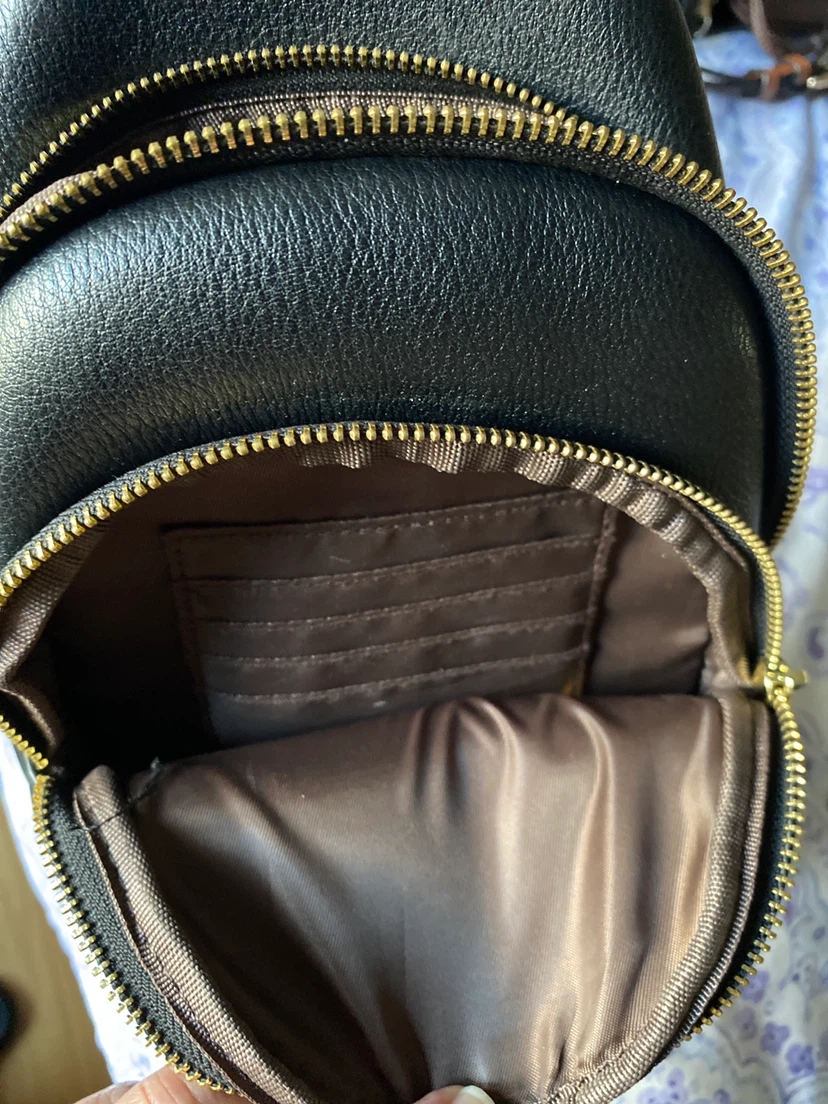 INICAT Black Faux Leather Sling Bag - photo 3