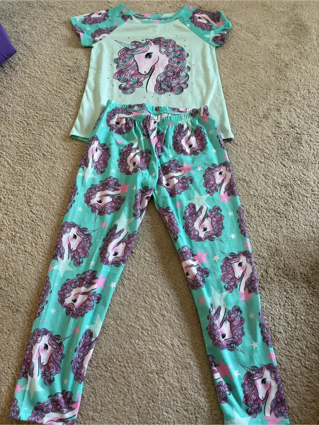 Childrens Place Girls Unicorn Pajama Set