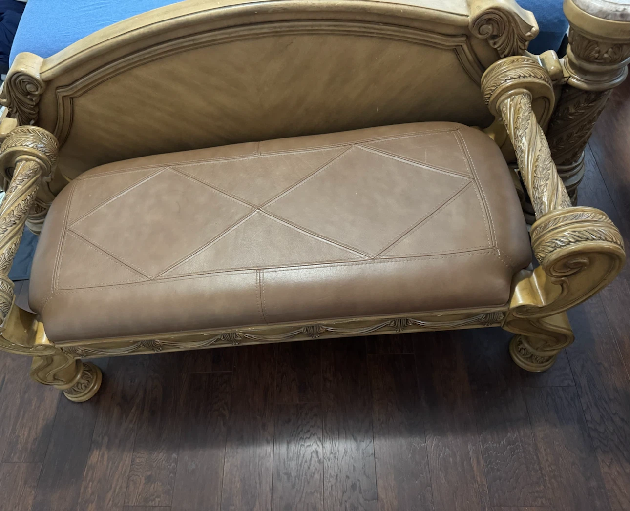 Ashley Ornate Wooden Bed Frame with Leather Bench - photo 3