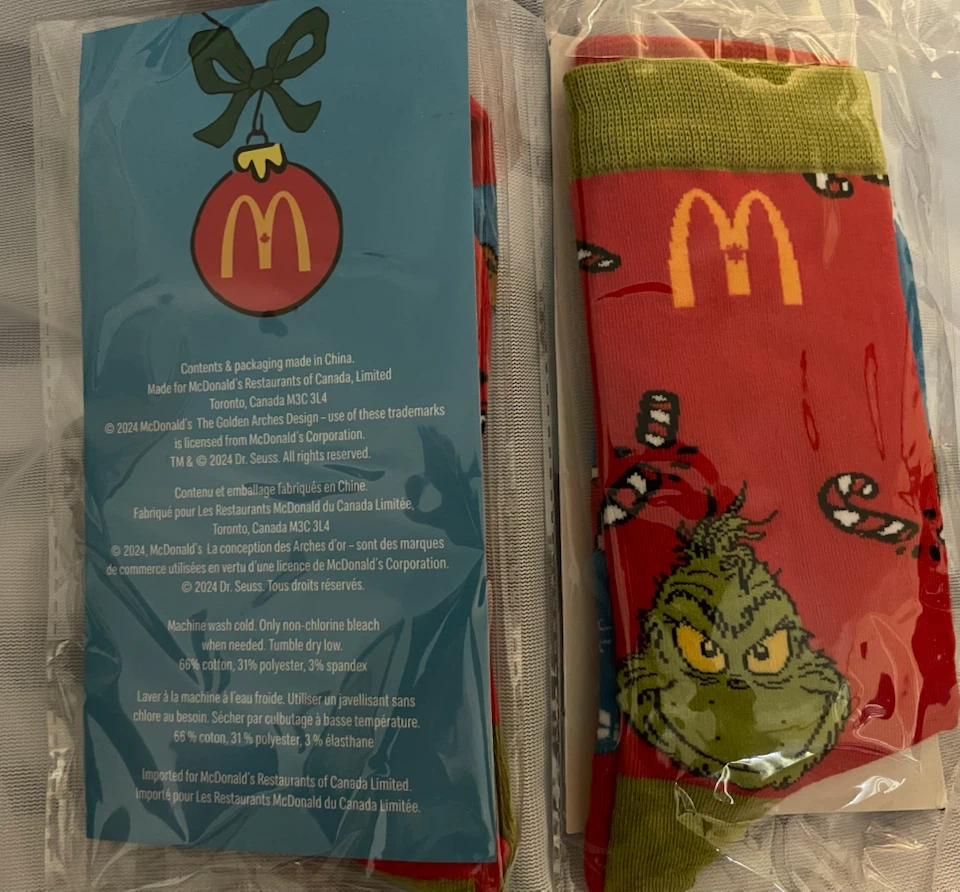 McDonald's The Grinch Christmas Socks