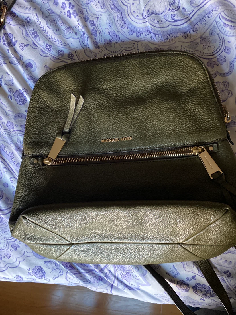 Michael Kors Olive Green Leather Backpack - photo 4