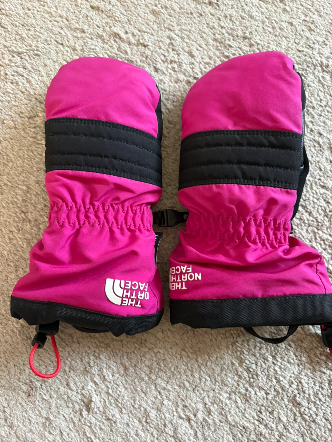 The North Face Pink Mittens - girls Size S