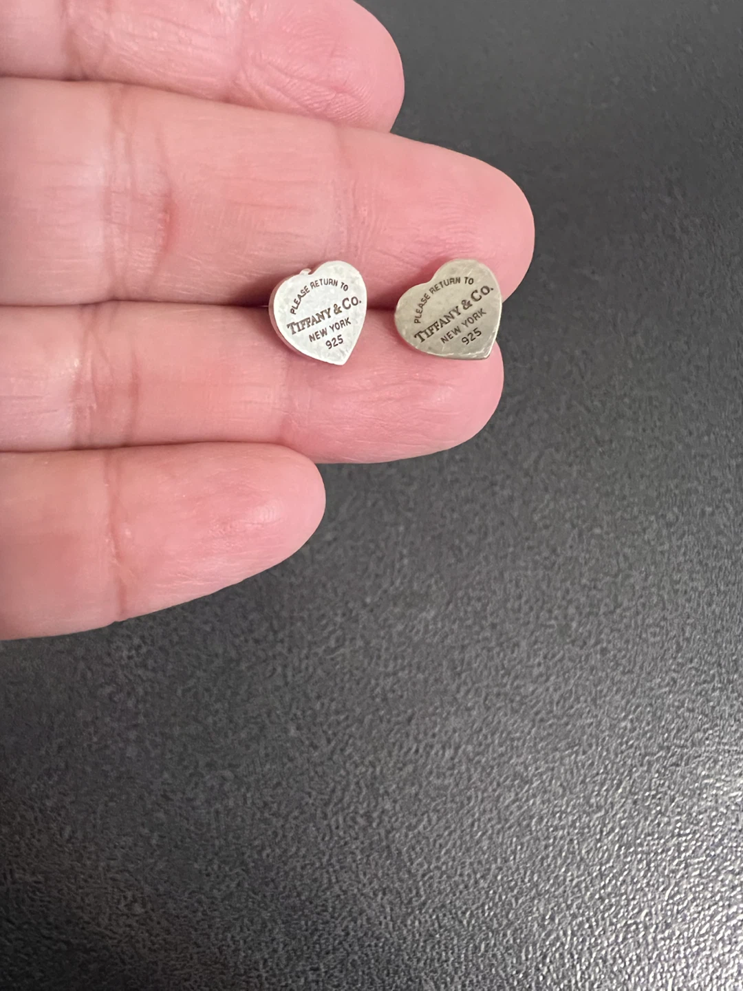 Return to Tiffany Heart Tag Mini Stud Earrings – 925 Silver