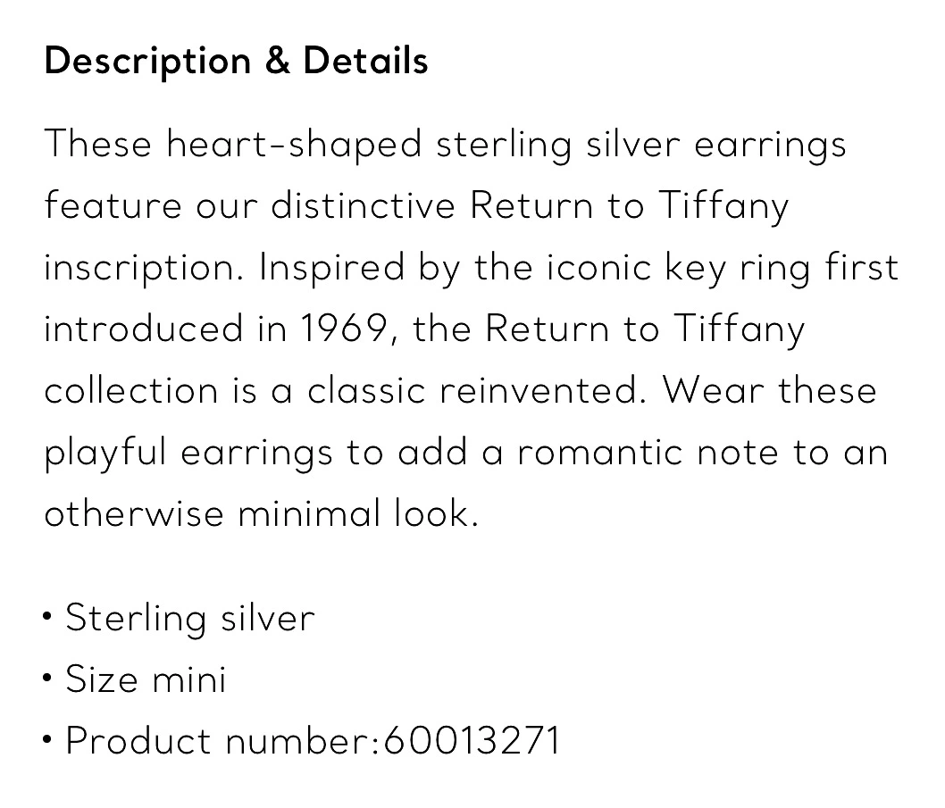 Return to Tiffany Heart Tag Mini Stud Earrings – 925 Silver - photo 5