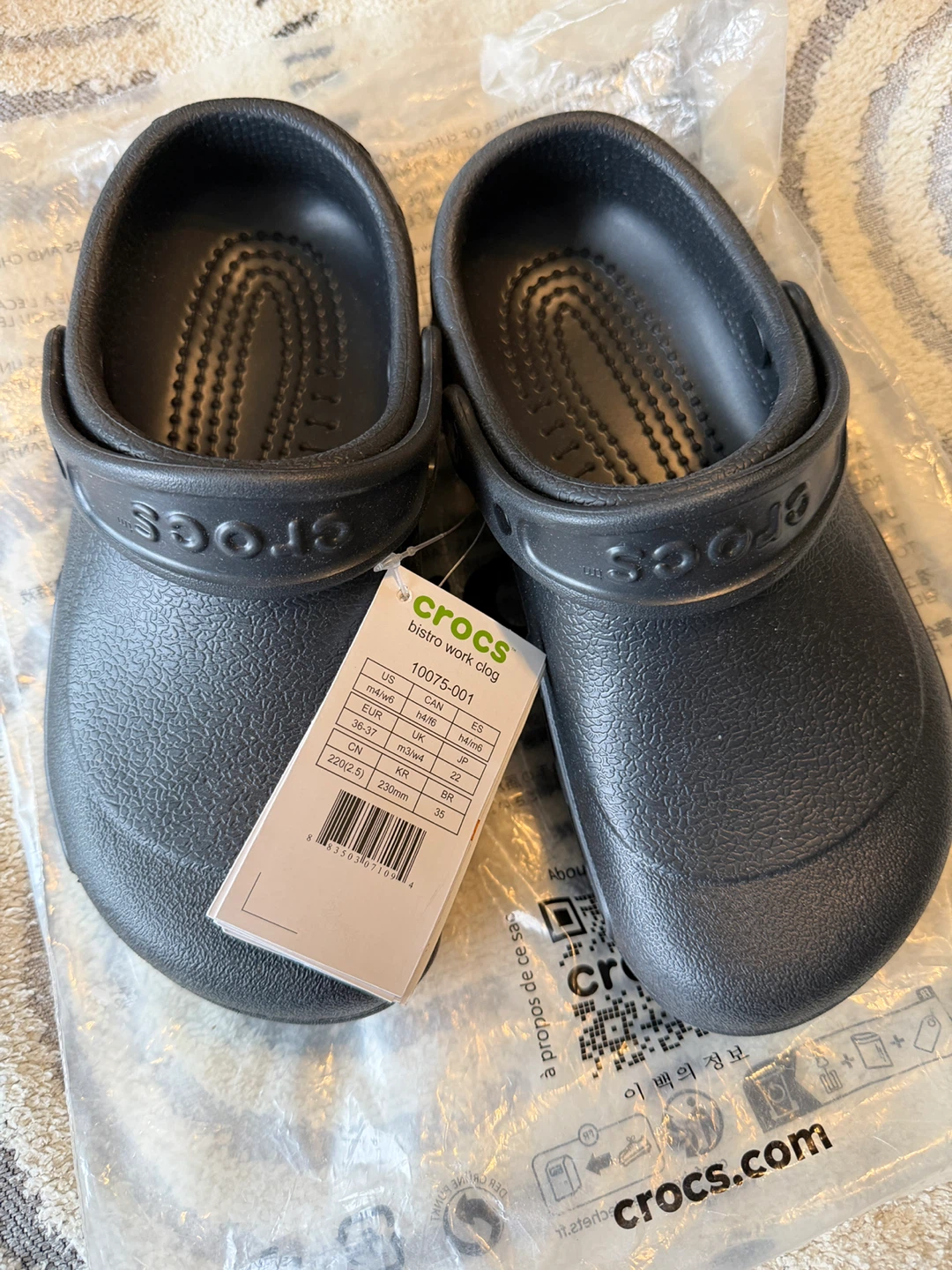 Crocs Bistro Work Clogs - Black - Size M4/W6