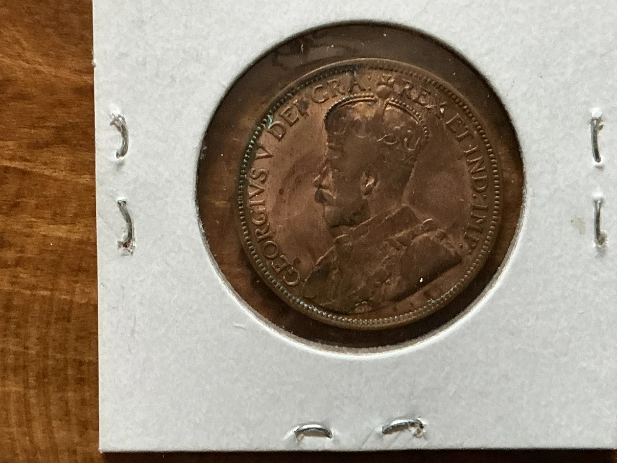 1917 Newfoundland One Cent Coin ! - photo 2